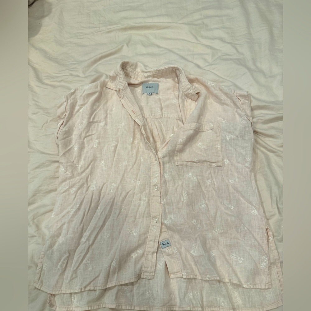 Women’s button down pineapple shirt